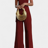 Claudia – Conjunto Elegante con Top Asimétrico y Pantalón Fluido