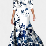 Lidia – Vestido Maxi Envolvente Floral Con Estilo Elegante