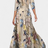 Lidia – Vestido Maxi Envolvente Floral Con Estilo Elegante