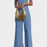 Claudia – Conjunto Elegante con Top Asimétrico y Pantalón Fluido