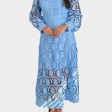 Elena – Vestido Midi de Encaje Con Estilo Elegante y Atemporal