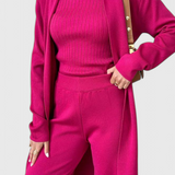 Olivia – Conjunto de Punto de 3 Piezas para Elegancia y Comodidad Diaria