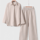 Clara – Conjunto de Dos Piezas en Algodón y Lino para Un Estilo Casual y Confortable