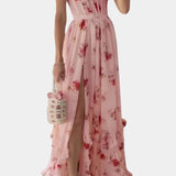 Elena – Vestido Maxi Corsé Floral Con Estilo Elegante y Sofisticado