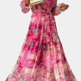 Dajana – Vestido Maxi Envolvente Con Estampado Floral Para Brillar Con Estilo