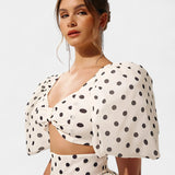 Pilar – Conjunto de Falda con Mangas Abullonadas Atractivo y Chic