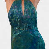 Marisol – Vestido de Chiffon con Estampado Romántico y Elegante
