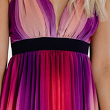 Claudia – Vestido Plisado con Estilo Vibrante y Elegante