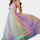 Valentina – Vestido Maxi de Rayas Multicolor para Brillar en Cualquier Ocasión