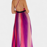 Claudia – Vestido Plisado con Estilo Vibrante y Elegante