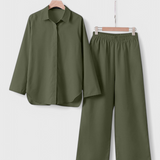 Clara – Conjunto de Dos Piezas en Algodón y Lino para Un Estilo Casual y Confortable