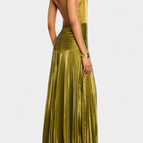 Valentina – Vestido Halter Metálico Para Brillar En Cada Ocasión