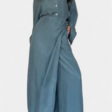 Valentina – Conjunto Casual de Camisa Suelta y Pantalón Falda para un Estilo Fresco y Cómodo