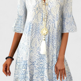 Elena – Vestido Elegante con Estampado Sofisticado para un Look Deslumbrante