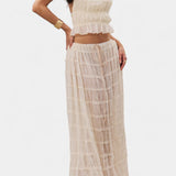 Clara – Conjunto Elegante con Top Plisado y Falda Fluida para Momentos Especiales