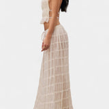 Clara – Conjunto Elegante con Top Plisado y Falda Fluida para Momentos Especiales