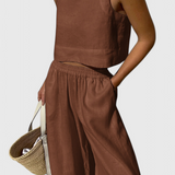 Avelina – Conjunto Minimalista de Algodón y Lino para un Estilo Elegante y Cómodo