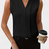 Claudia – Blusa sin Mangas con Escote en V