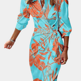 Elena – Vestido Envolvente Impreso Para Tu Estilo Chic y Cómodo