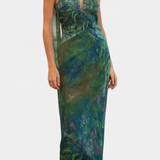 Marisol – Vestido de Chiffon con Estampado Romántico y Elegante