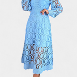 Elena – Vestido Midi de Encaje Con Estilo Elegante y Atemporal