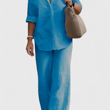 Clara – Conjunto de Dos Piezas en Algodón y Lino para Un Estilo Casual y Confortable