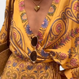 Elena – Vestido Boho con Estampado Floral para un Verano Radiante