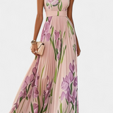 Marisol – Vestido Largo Floral Plisado para Un Estilo Elegante y Sofisticado