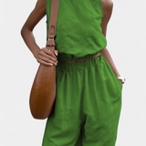 Elena – Conjunto de Algodón y Lino con Estilo Moderno y Versátil