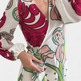 Valentina – Vestido Cruzado Floral con Estilo Bohemio y Elegante