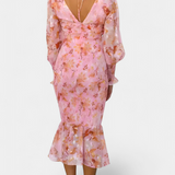 Clara – Vestido Floral Con Cintura Fruncida Para Momentos Especiales