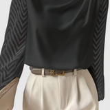 Marisol – Blusa Elegante de Manga Transparente para Brillar con Estilo