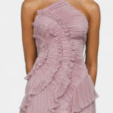 Bianca – Vestido Halter Con Volantes Plisados Para Momentos Especiales