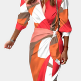 Elena – Vestido Envolvente Impreso Para Tu Estilo Chic y Cómodo