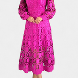 Elena – Vestido Midi de Encaje Con Estilo Elegante y Atemporal