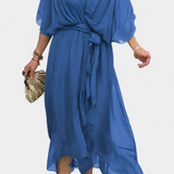 Isabel – Vestido Flowy con Escote en V para un Verano Elegante y Confortable