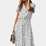 Renata – Vestido Midi de Lunares Con Estilo Juguetón y Comodidad Inigualable
