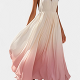 Valentina – Vestido Maxi Halter con Perlas para Brillar en Cada Ocasión