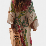 Valentina – Vestido Cruzado Floral con Estilo Bohemio y Elegante