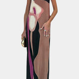 Adriana – Vestido Maxi Sin Tirantes con Estampado Floral para Días Soleados