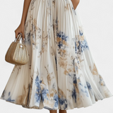 Elena – Vestido Midi Sin Mangas con Estampado Floral para un Estilo Romántico