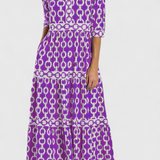Tania – Vestido Midi con Estampado Único y Sofisticado