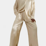 Nuria – Conjunto de Lounge Plisado Oversized para Un Estilo Confortable y Chic
