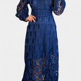 Elena – Vestido Midi de Encaje Con Estilo Elegante y Atemporal