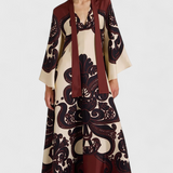 Luciana – Vestido Elegante con Estampado Sofisticado y Toque Moderno