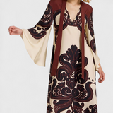 Luciana – Vestido Elegante con Estampado Sofisticado y Toque Moderno