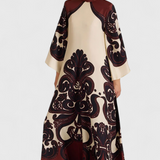 Luciana – Vestido Elegante con Estampado Sofisticado y Toque Moderno