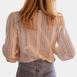 Elena – Blusa de Encaje de Crochet para Estilo Elegante y Fresco