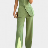 Aitana – Conjunto de Top Tubo y Pantalón de Pierna Ancha con Estilo Elegante y Chic