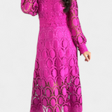 Elena – Vestido Midi de Encaje Con Estilo Elegante y Atemporal